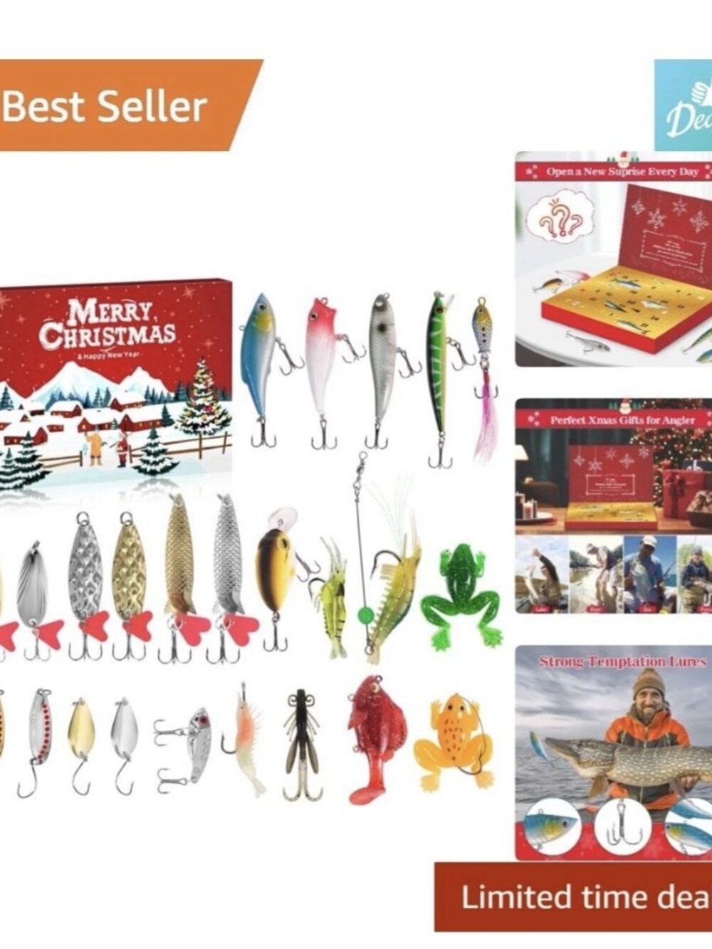 Fishing Advent Calendar - Count Down with 24 High-Quality Lures for Anglers